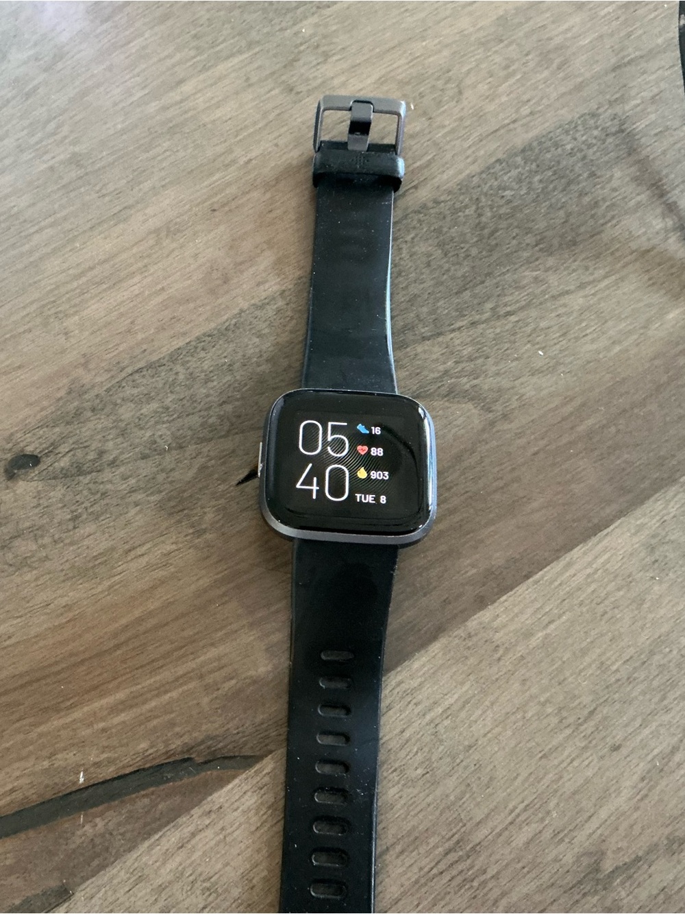 fitbit Black Square Touchscreen Smartwatch with Black Band- Versa 4
Like New